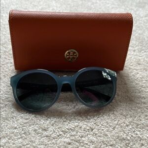 Tory Burch Blue Sunglasses and Case